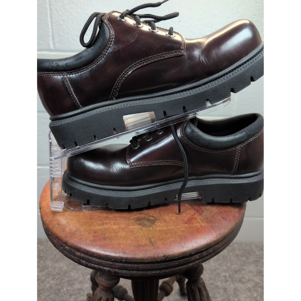 SKECHERS Leather Upper Balance Men's Size 12 Brown Round Toe